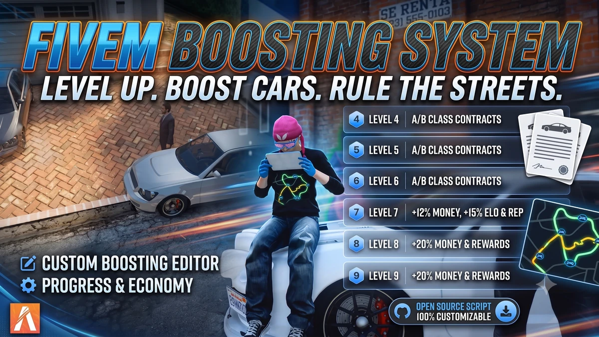 Boosting System FiveM | Vehicle Boosting & Street Racing Script | Open Source